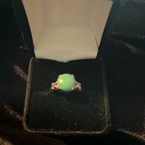 Rose gold 10k turquoise ring. Size 6